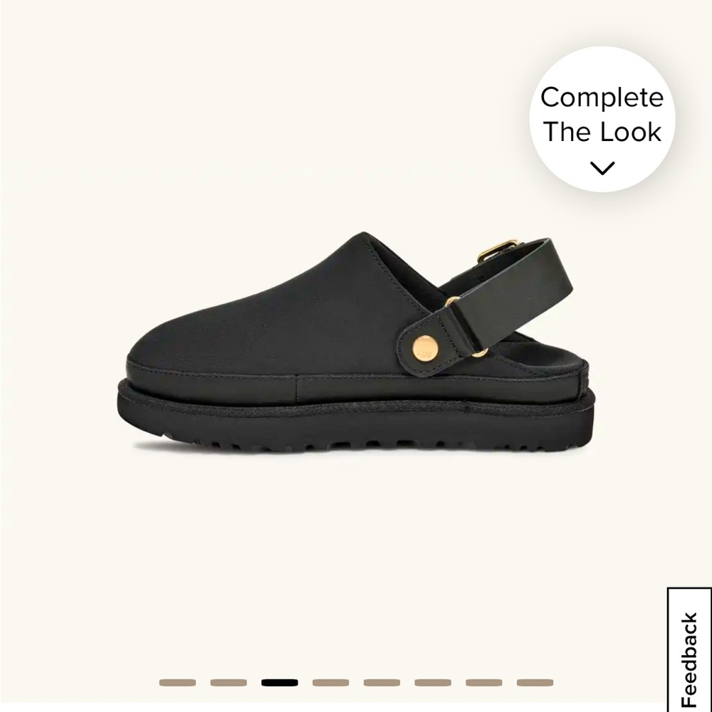 UGG NEW goldenstar villa slingback clog black size 9 women EU40